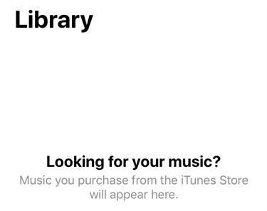 Purchased Music not Show in Library