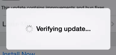 iPhone Verifying Update