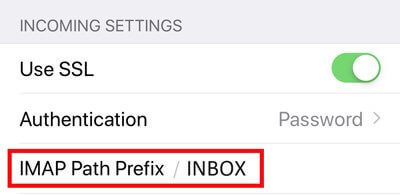 Change Mail Imap Inbox