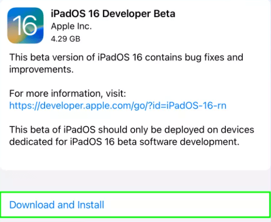 Install iPadOS 16 Beta