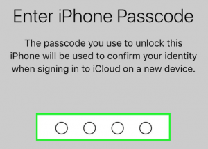 Enter iPhone Passcode