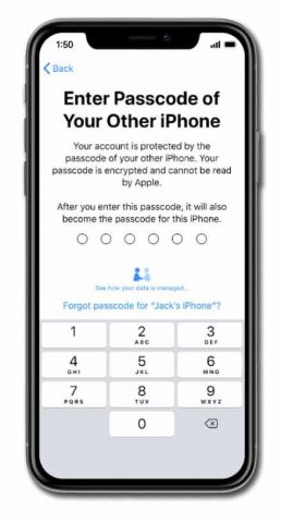 enter passcode on iPhone