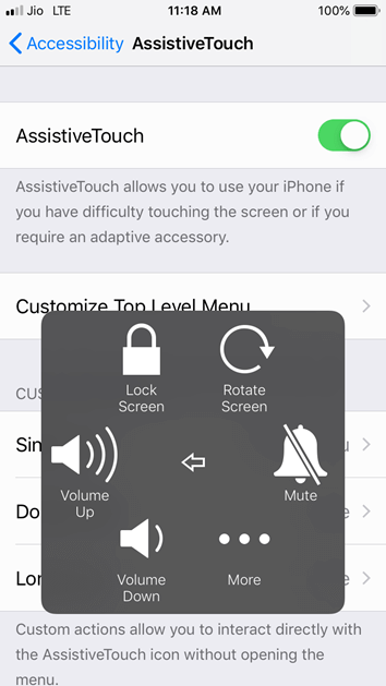 Adjust Volume From Assistive Touch