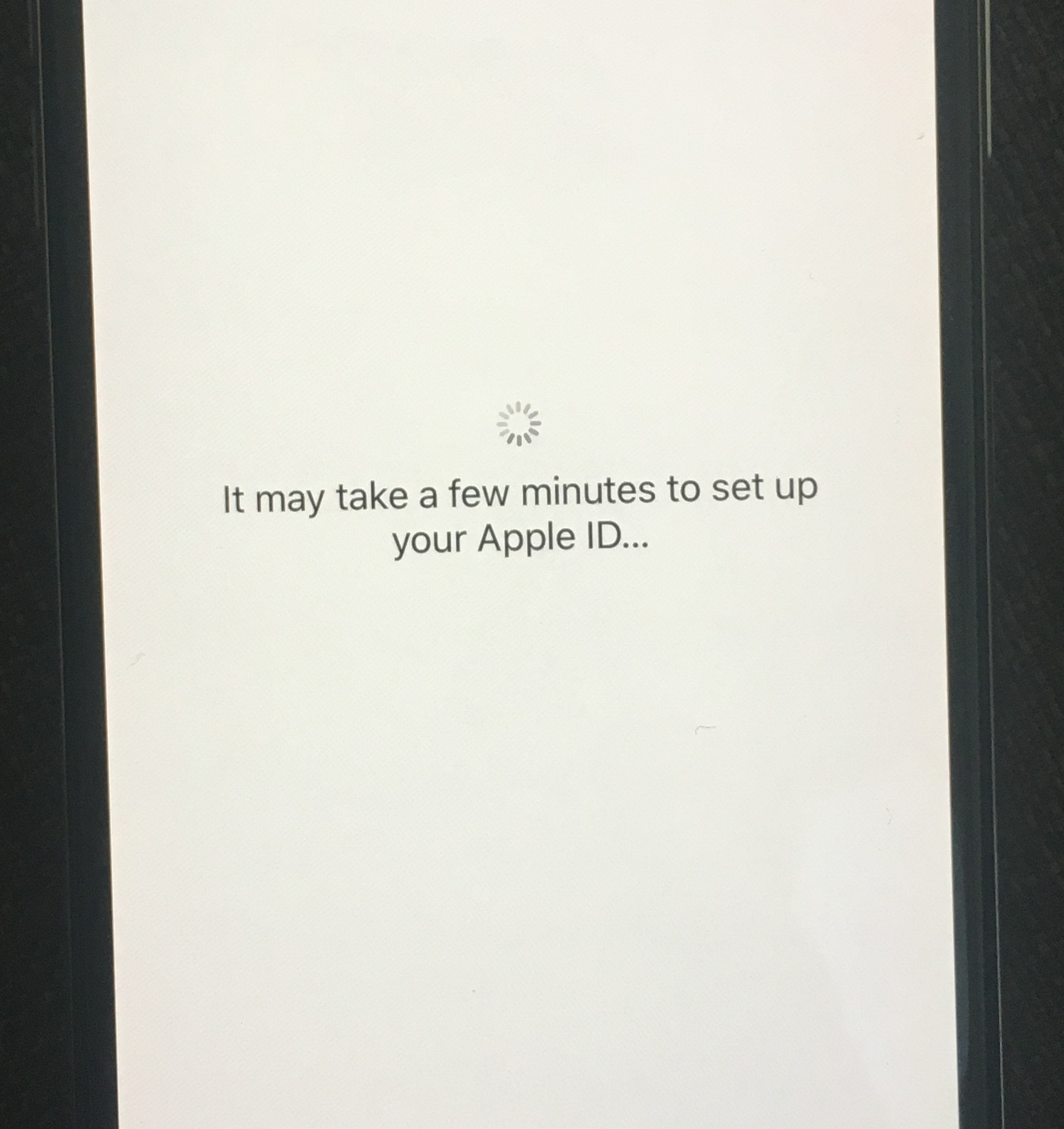 iPhone Stuck On Setting Up Apple ID