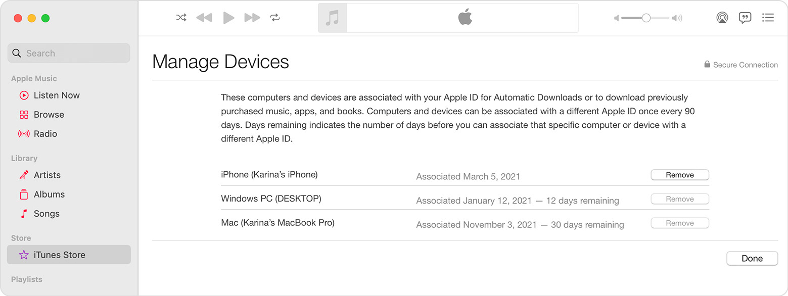 remove devices on mac