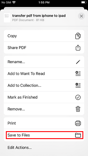 Save PDF To Files