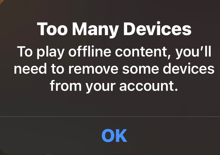 too many devices apple music