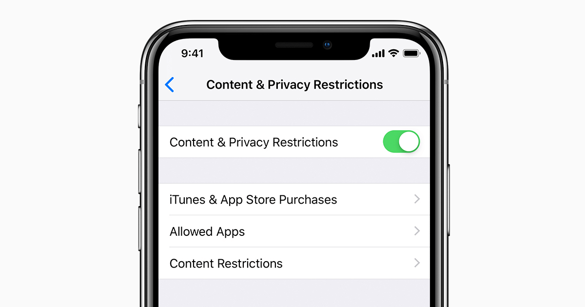turn off restrictions-for-app-store