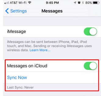 Turn On Messages On iCloud