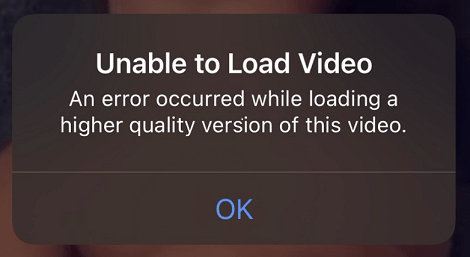 Unable To Load Video