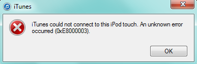 Could Not Connect To Ipod