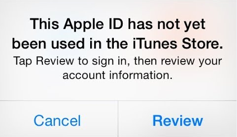 Apple Id Has Not Been Used