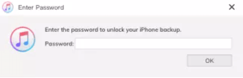 iTunes Enter Password
