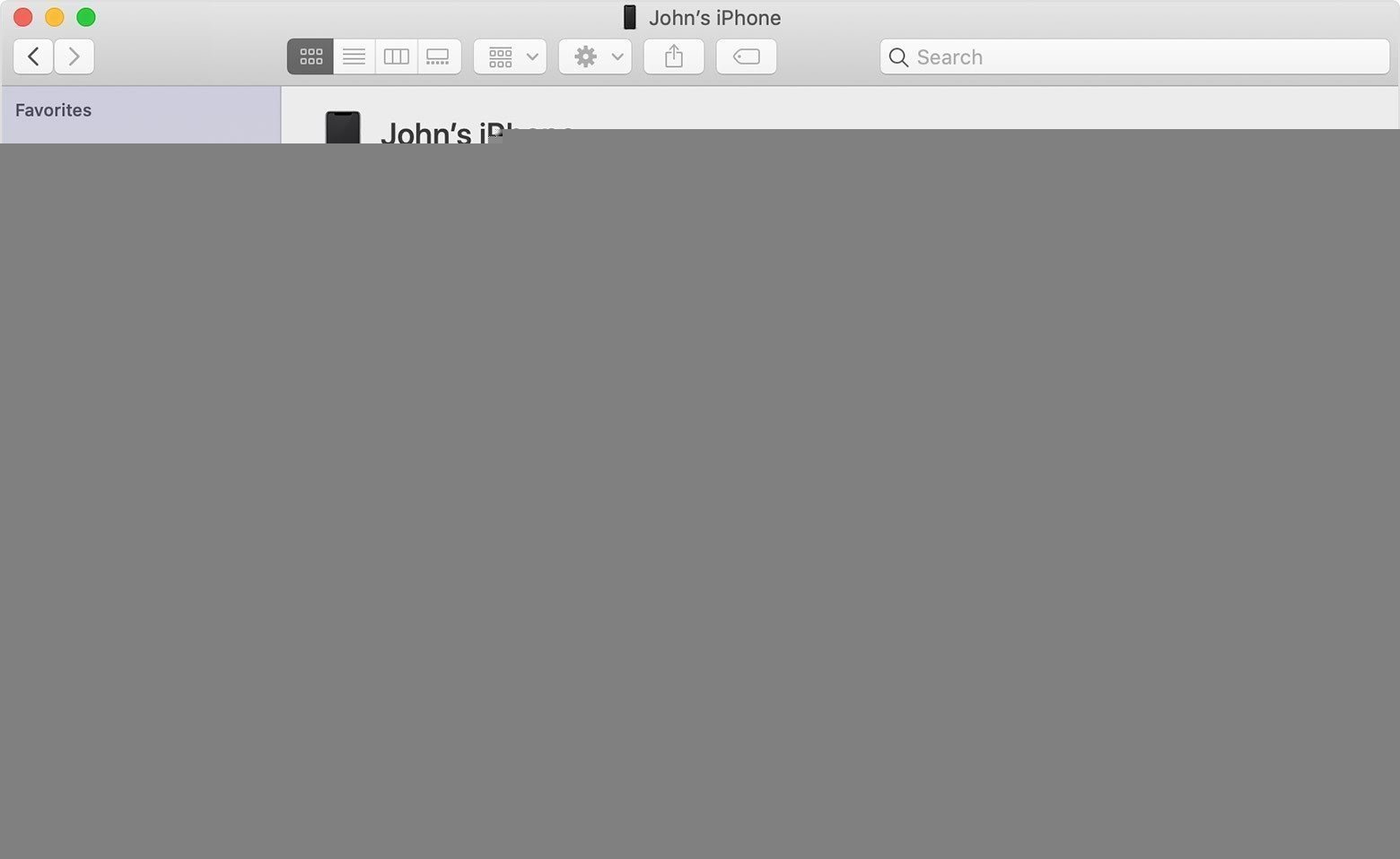 Finder Backup iPhone On Mac OS Catalina