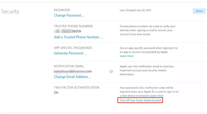 Turn Off Two Factor Authentication On Mac