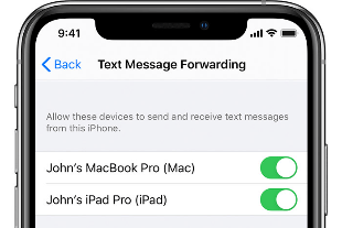 Turn off Text Message Forwarding