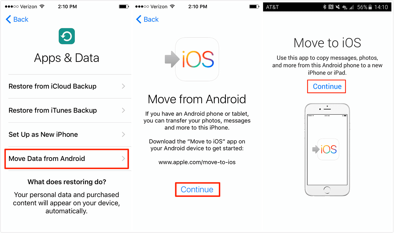 To ios move to app