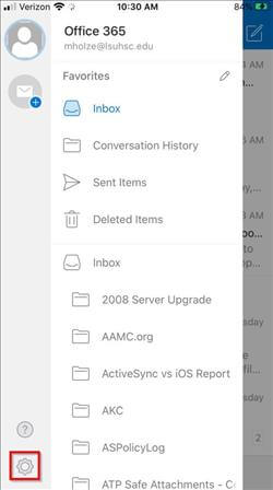 Outlook App Settings