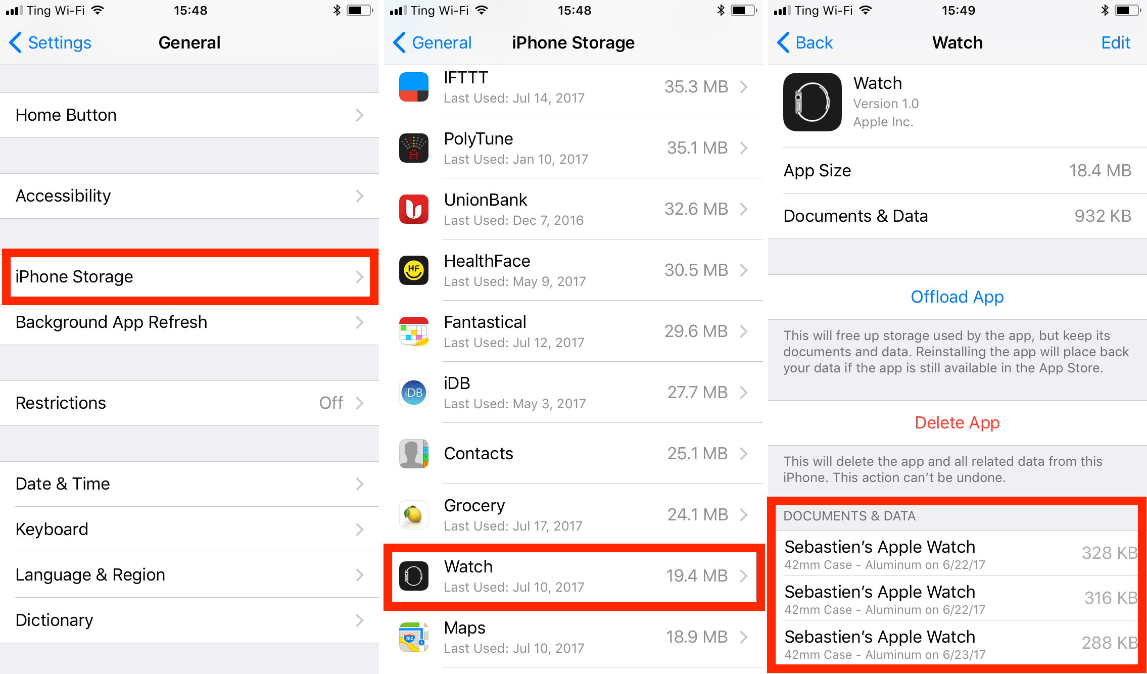 Locate Apple Watch Backups
