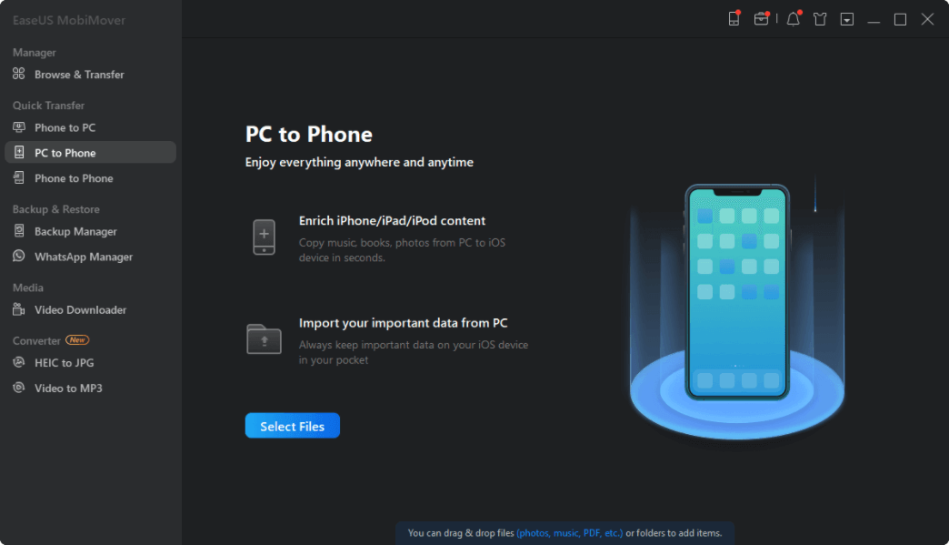 PC to iPhone File Transfer Software Free Download –MobiMover