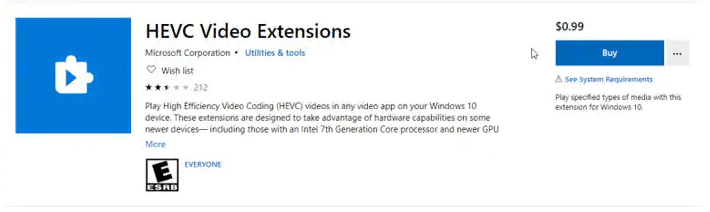 HEVC Video Extensions