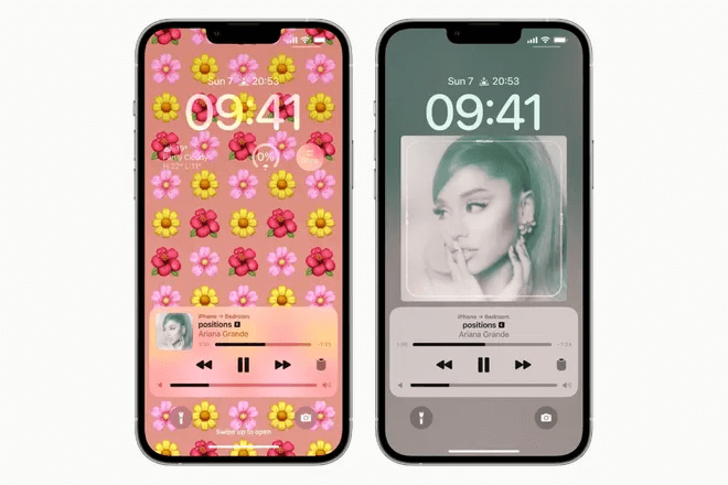iOS 16 music lock screen