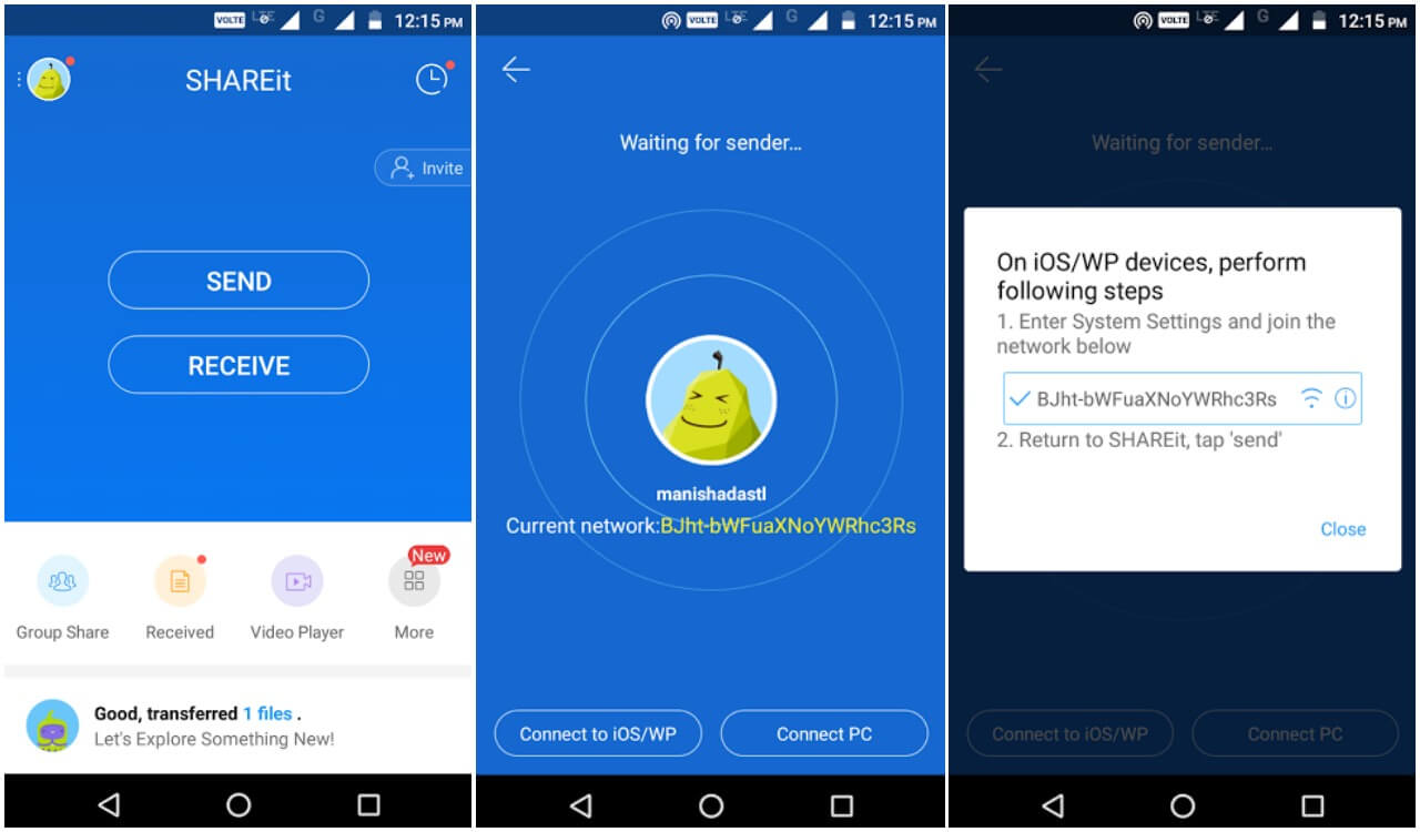SHAREit Transfer Android