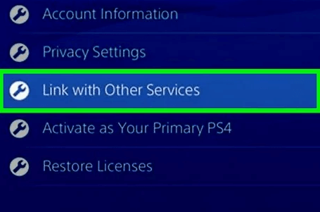 PS4 Link With Other Services