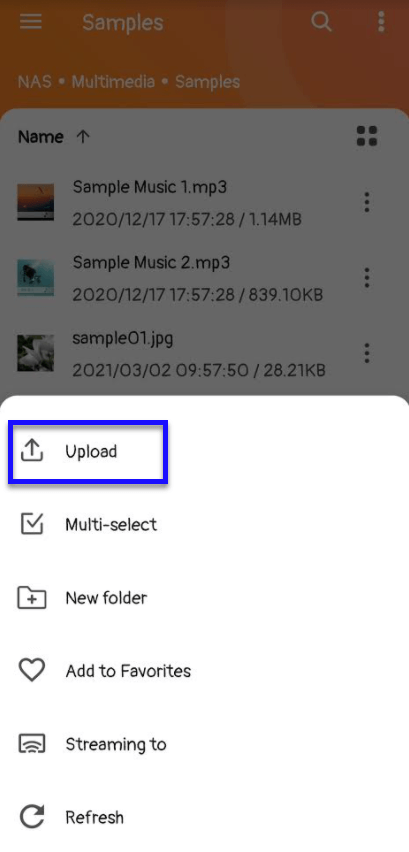 Upload File To Qfile App
