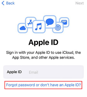 forget apple id