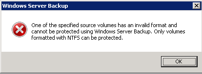 Volume Specified Has An Invalid Format