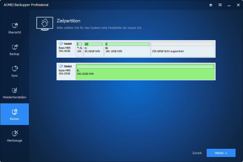 Betriebssystem auf SSD umziehen