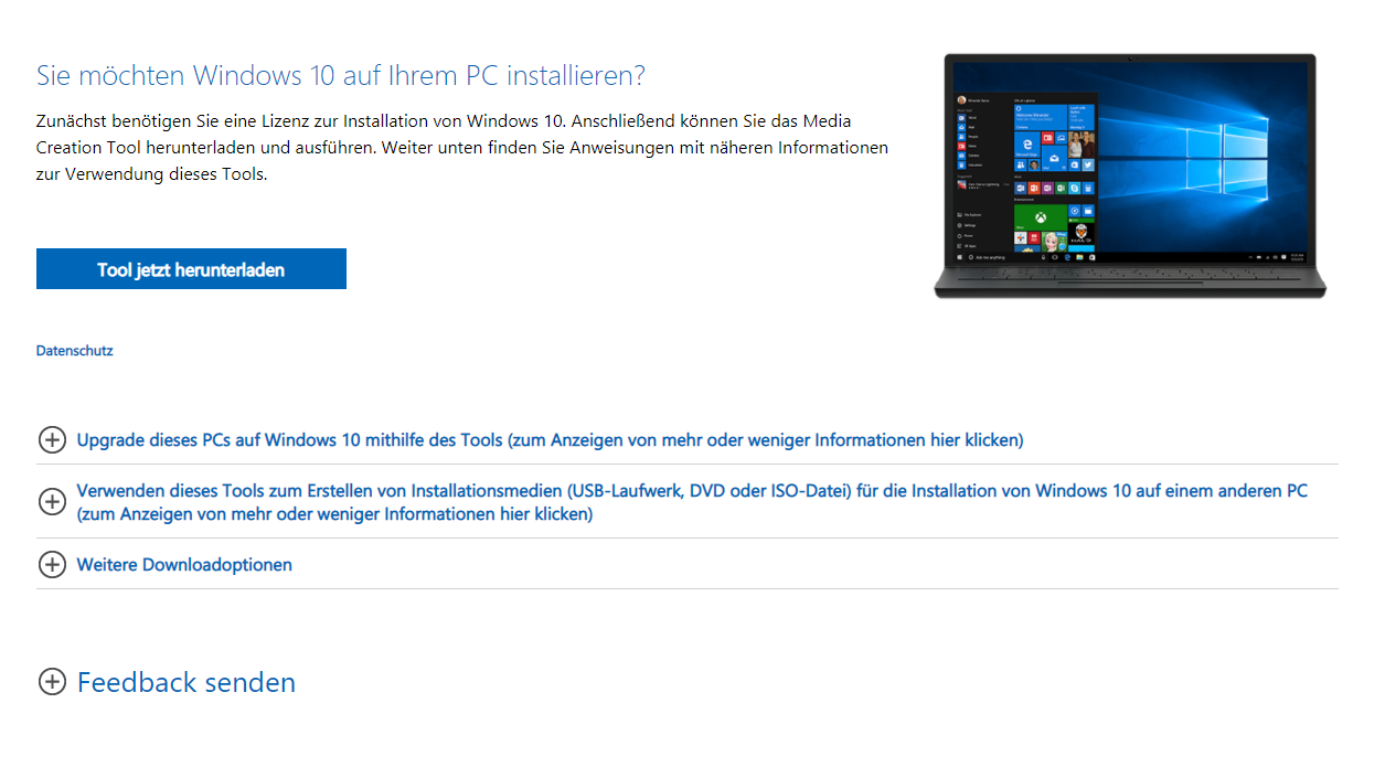Windows 10 auf Ihrem PC installieren