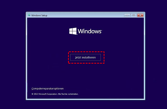 Windows 10 instalieren jetzt