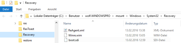 Windows 10-Wiederherstellungsumgebung