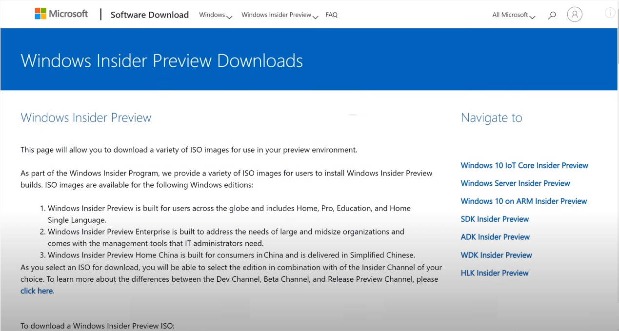 Windows 11-Vorschau-ISO-Datei herunterladen