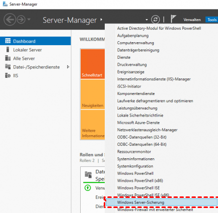 Windows Server-Sicherung