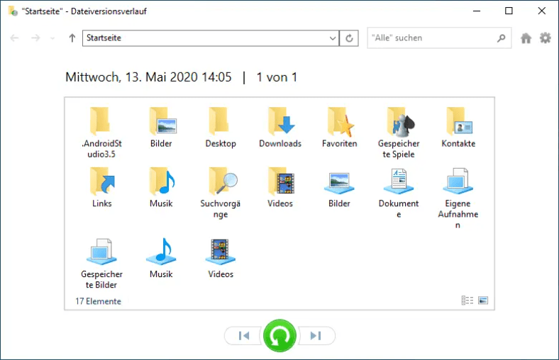 Datei aus einer Windows Sicherung wiederherstellen