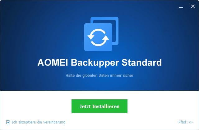 AOMEI Backupper Standard installieren
