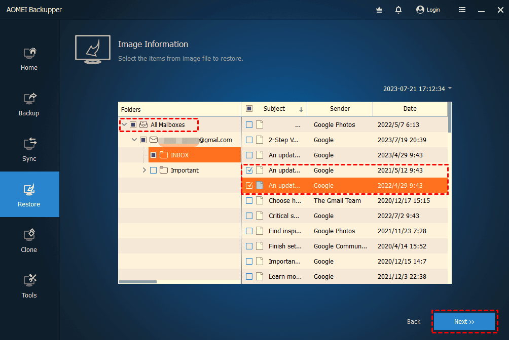 select-email-files
