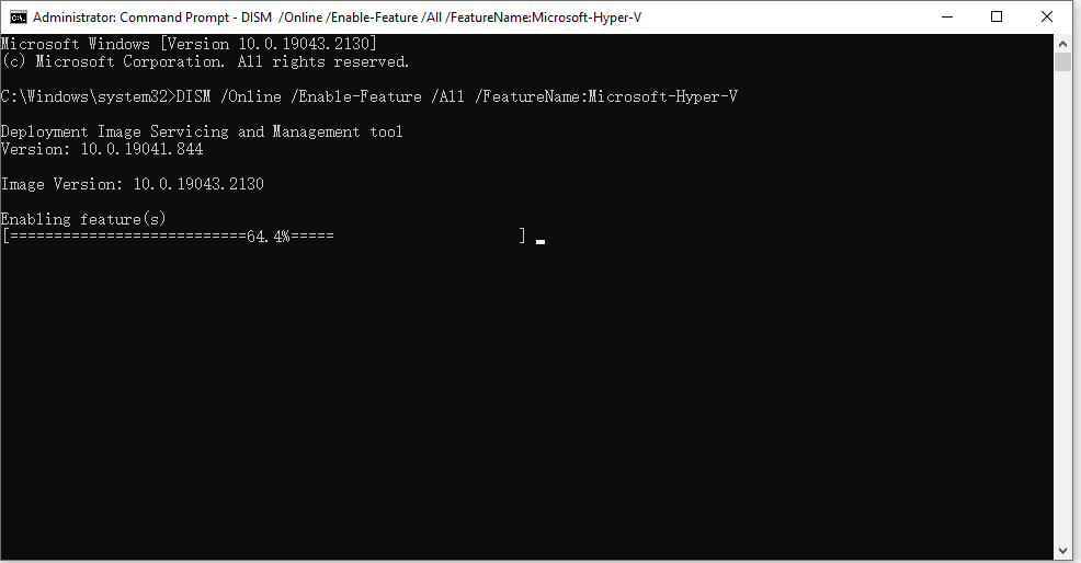 How to enable Hyper-V in Windows 11 using cmd?