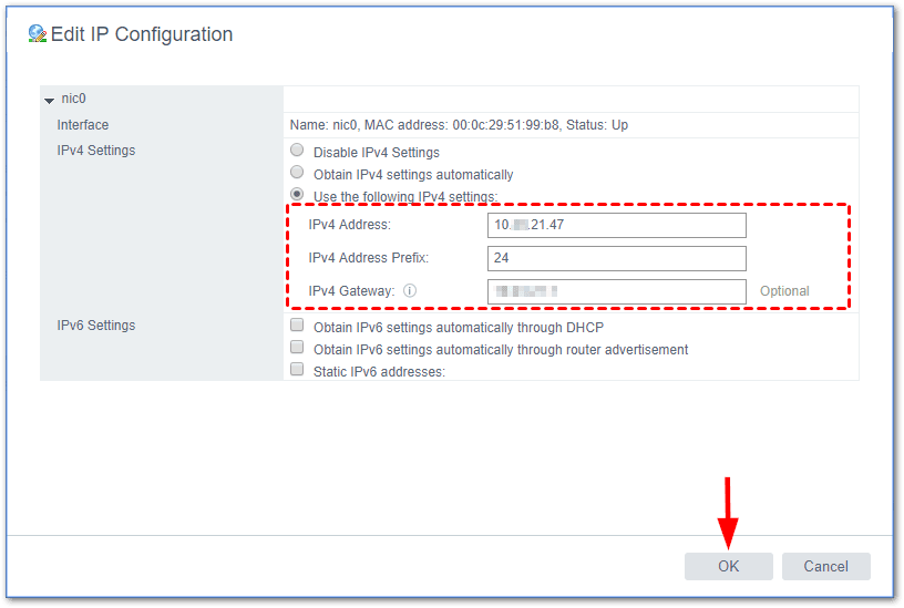 changing vcenter ip address 6 7