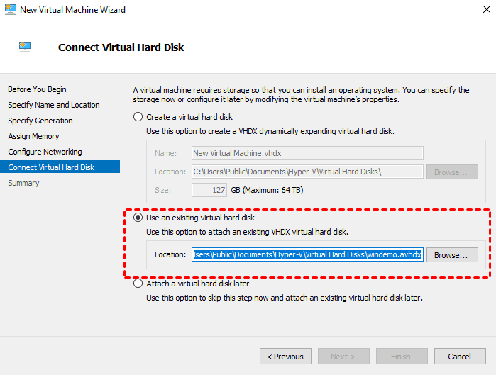use differencing disk to create Hyper-V VM