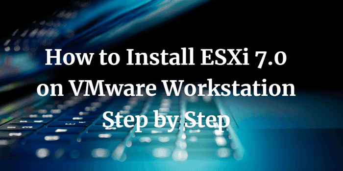 install ESXi on desktop pc