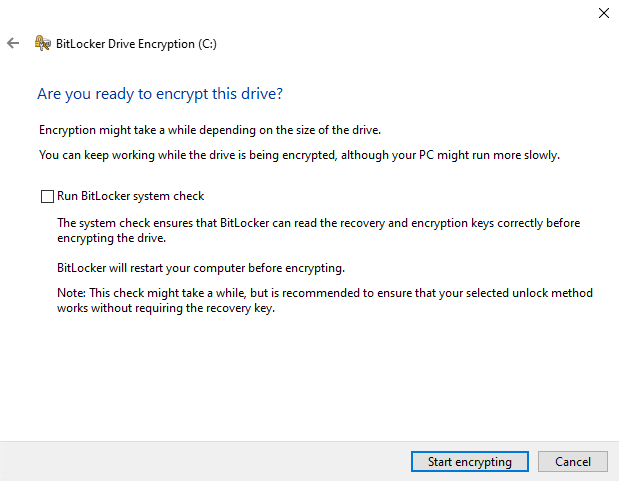 Start encrypting