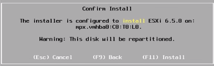 Confirm install