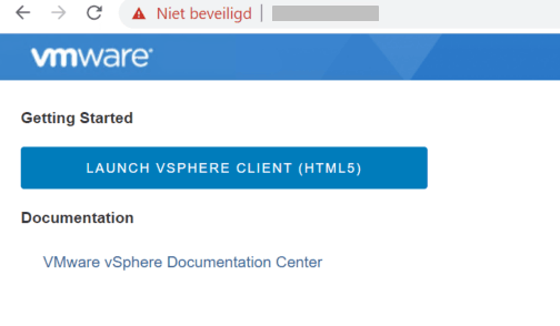 launch vSphere Client (HTML5)