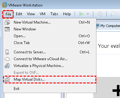 map VMware disk to Windows disk
