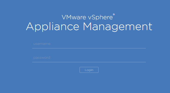 export the VCSA configuration on VAMI