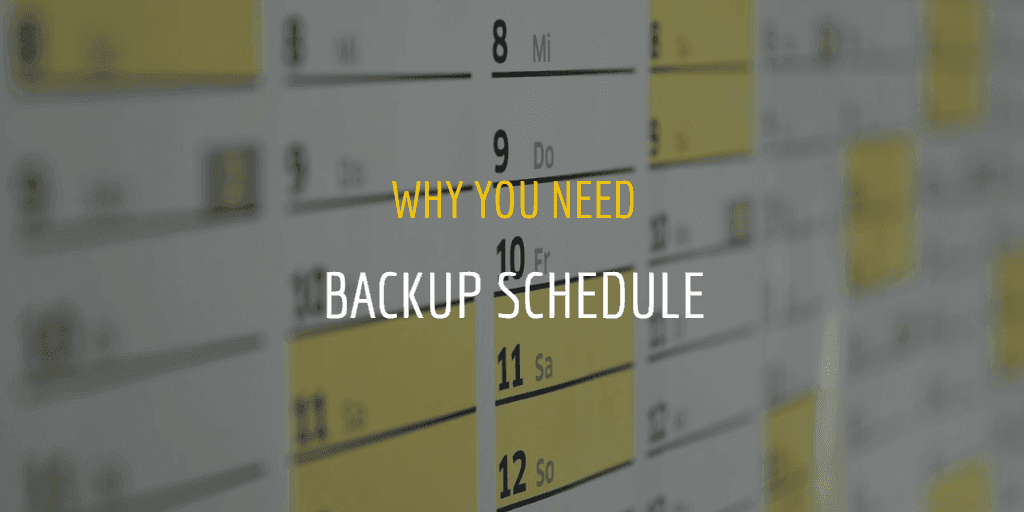 VMware Backup Schedule